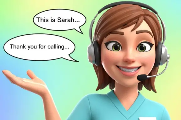 dental receptionist using the 3 second rule when answering the phone