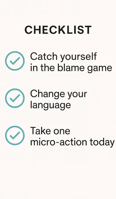 checklist for a mindset shift