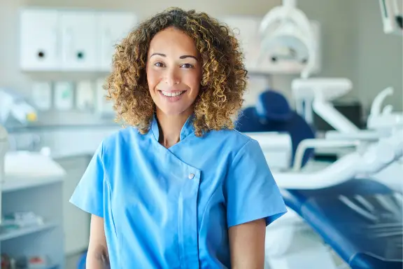 woman dentist looking for a dental practice consultant for help with her business