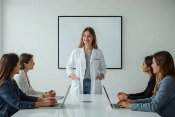 woman dentist leading her dental team through change