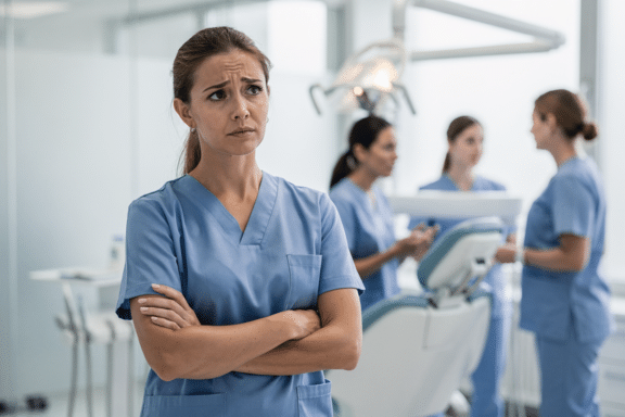female dentist unsure how to hole her dental staff accountable